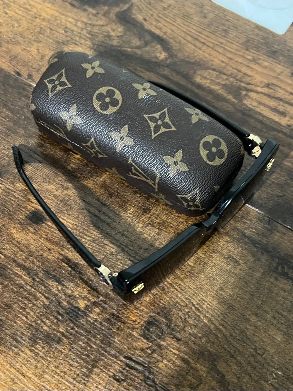 Louis Vuitton Black Sunglasses with Gold LV Medallions